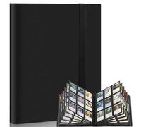 Mlikero 360 Raccoglitore Carte, Album Carte con 9 Tasche per Lato, Binder Album Figurine per la Collezione, il Trading (Nero)