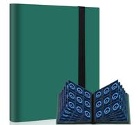 Mlikero 360 Raccoglitore Carte, Album Carte con 9 Tasche per Lato, Binder Album Figurine per la Collezione, il Trading (Verde)