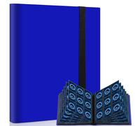 Mlikero 360 Raccoglitore Carte, Album Carte con 9 Tasche per Lato, Binder Album Figurine per la Collezione, il Trading (Azul Claro)