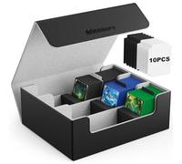 Mlikero Caja Cartas con Capacidad para 1800+ Cartas, Deck Box con Cierre Magnético de Cuero, Caja para Carta Apto para Carta Coleccionables, Card Coleccionables y Cartas Deportivas