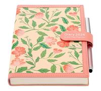 Mljtoyo Agenda 2026 A5, una página por día, con tapa blanda, planificador diario organizado de enero a diciembre de 2026, planificador diario A5 con bolígrafo, pegatinas, bolsillo trasero, 3