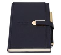 Mljtoyo Agenda 2026 día a página A5, enero 2026 a diciembre 2026, agenda diaria con bolígrafo, agenda de tapa dura con calcomanías, bolsillo interior, papel grueso de alta calidad (azul, A5)