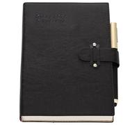 Mljtoyo Agenda 2026, día por página, A5, enero de 2026 a diciembre de 2026, organizador de tapa dura con bolígrafo, pegatinas, (negro, A5)