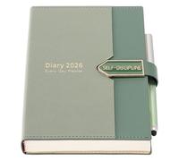 Mljtoyo Agenda A5 2026, una página por día, con tapa dura, planificador diario de productividad, planificador de año completo desde enero de 2026 hasta diciembre de 2026 con bolígrafo, 3 marcadores