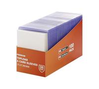 Mllepjdh 100 fundas resistentes para tarjetas de 3 x 4 pulgadas, protectores de PVC de 35 puntos, diseño antiflexión, organizadores de viaje, protectores de tarjetas portátiles