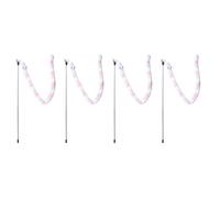 Mllepjdh 4 piezas de orugas de felpa para gatos, juguete de palo de caza para gatos, juguete de interacción para gatos, palo de burla, aburrimiento, gatos, regalo, interacción, juguete para gatos