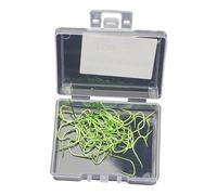 Mllepjdh 50 Uds De círculos de Pesca de tamaño pequeño, Anzuelo de, Soporte para cebos, Tiras Finas, Pesca sin púas, cebos duraderos para Mantener