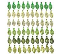 [Mllepjdh] Abalorio de acrílico verde con forma de hoja transparente multipatrón de joyería componentes de joyería pendientes caseros hoja artesanal de acrílico a granel, フリーサイズ