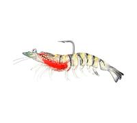 Mllepjdh Accesorios de pesca de simulación de camarones Jigs con anzuelo suave Cebo de camarón de silicona Señuelo artificial Avanzado