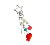 [Mllepjdh] Accesorios de teléfono en forma de pez adorable colgante con forma de pez elegante llavero colgante colgante accesorios llamativos