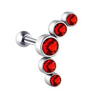 [Mllepjdh] Acero Inoxidable Perla de cartílago Pendientes Piercing Body Colorido Cristal Checo Accesorios de Uso Diario Accesorios para Oído Multiusos, フリーサイズ, No es una piedra preciosa