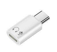 Mllepjdh Adaptador De Música Tipo C para Teléfono 15 16 Carcasa De Aluminio Larga Duración Transparente para Podcasts Y Llamadas Conectores USB C