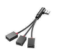 Mllepjdh Adaptador USB 2.0 de 1 a 3, cable de extensión multipuerto para cargar laptop, cable divisor USB