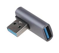 Mllepjdh Adaptador USB a USB 3.0 de 10 Gbps, USB hembra a USB A macho, convertidor para laptop, compatible con transferencia de datos de 10 Gbps, adaptador USB de 90 grados, cable USB C macho a