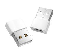 Mllepjdh Adaptador USB C a USB, 2 piezas USB 2.0 macho a tipo C hembra, carga rápida, aleación de aluminio, carcasa OTG