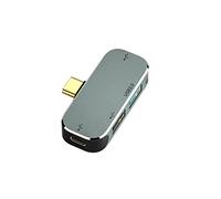 Mllepjdh Adaptador USB tipo C 4 en 1 portátil de aleación de aluminio 1x3.0+2x2.0 puertos USB tipo C para teléfono, PC, portátil, extensor tipo C