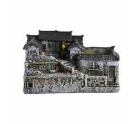 Mllepjdh Adorno Artesanal de Resina de casa de Pueblo China en Miniatura para suculentas, macetas, bonsais, Decoraciones de paisajes y decoración de Interiores, musgos, terrarios