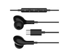 Mllepjdh Auriculares Tipo C con micrófono Transparente, Black | Comodidad ergonómica para uso prolongado, fácil almacenamiento para viajes y desplazamientos diarios
