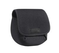 Mllepjdh Bolsa de carrete de pesca a prueba de golpes, funda protectora para carrete de pesca, Negro-L