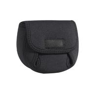 Mllepjdh Bolsa de carrete de pesca a prueba de golpes, funda protectora para carrete de pesca, negro-S