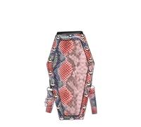 Mllepjdh Bolso bandolera en forma de ataúd inspirado punk. Hombro de PU resistente al desgaste. Compartimentos espaciosos. Moda para uso diario. Bolso de hombro de moda en forma de ataúd, rojo