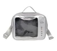 Mllepjdh Bolso de mujer Lovely Itabag Clear Crossbody Retro Televisions Shoulder Backpack for Pin Display Women Itabag Retro Televisión Shoulder Backpack Crossbody, plata