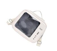 Mllepjdh Bolso de mujer Lovely Itabag Clear Crossbody Retro Televisions Shoulder Backpack for Pin Display Women Itabag Retro Televisión Shoulder Backpack Crossbody, Blanco