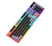 Mllepjdh Breathing Backlits - Teclado ergonómico para juegos, 104 teclas, cable USB para teclado de conexión de cable de PC
