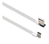 Mllepjdh Cable de extensión de alimentación USB A a tipo C plano y delgado USB 2.0 de carga de sincronización de datos, múltiples opciones de longitud, cable USB A a C