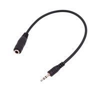 Mllepjdh Cable de extensión estéreo de 2,5 mm macho a hembra de 3,5 mm chapado en oro, para auriculares, laptop, teléfono, 20 cm