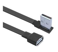 Mllepjdh Cable de extensión USB 2.0 flexible y suave con diseño de cabeza recta, línea de datos de silicona para lector de tarjetas de cámara, cable USB plano de silicona