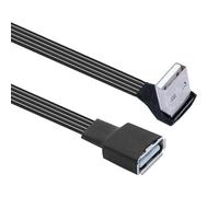 Mllepjdh Cable de extensión USB 2.0 flexible y suave con diseño de cabeza recta, línea de datos de silicona para lector de tarjetas de cámara, cable USB plano de silicona