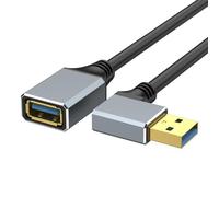 Mllepjdh Cable de extensión USB 3.0 de 5 Gbps, adaptador de dirección de 4 vías para controladores de espacios reducidos, periféricos, cable de extensión USB macho a hembra