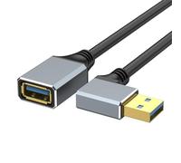 Mllepjdh Cable de extensión USB 3.0 de 5 Gbps, adaptador de dirección de 4 vías para controladores de espacios reducidos, periféricos, cable de extensión USB macho a hembra