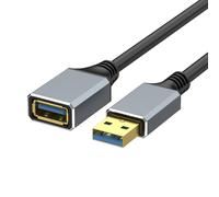 Mllepjdh Cable de extensión USB 3.0 de 5 Gbps, adaptador de dirección de 4 vías para controladores de espacios reducidos, periféricos, cable de extensión USB macho a hembra