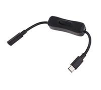 Mllepjdh Cable de interruptores de alimentación para 4 USB C macho a hembra, cable de extensión USB C con alimentación de encendido/apagado