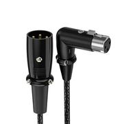 Mllepjdh Cable de micrófono ligero de 3 pines macho a hembra, sonido equilibrado profesional para adaptador de accesorios de estudio