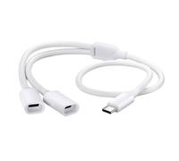 Mllepjdh Cable divisor de seguridad solar tipo C de 5 V/2 A, carga rápida, 480 Mbps, transferencia de datos, al aire libre, resistente a la intemperie, PVC, cable divisor de seguridad para exteriores