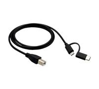 Mllepjdh Cable OTG USB + tipo C macho a USB B macho, línea de fecha, cable OTG para impresora portátil, cable de conexión de órgano electrónico, cable de piano electrónico