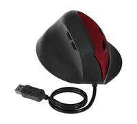 Mllepjdh Cable USB vertical con 6 botones personalizables, 1600 DPI, ergonómico, para computadora de escritorio, PC, portátil, oficina en casa, trabajo