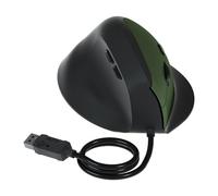 Mllepjdh Cable USB vertical con 6 botones personalizables, 1600 DPI, ergonómico, para computadora de escritorio, PC, portátil, oficina en casa, trabajo