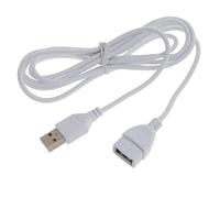 Mllepjdh Cables de extensión USB blancos de 1,5 m - Cable de extensión USB 2.0 tipo A macho a hembra para teclado, impresora, cable extensor USB