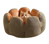 Mllepjdh Cama transpirable y cálida para mascotas, diseño de flor de cactus, lavable, cojines suaves para perros pequeños, gatos, suministros para mascotas, casa para perros exteriores, casa de perro