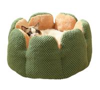 Mllepjdh Cama transpirable y cálida para mascotas, diseño de flor de cactus, lavable, cojines suaves para perros pequeños, gatos, suministros para mascotas, casa para perros exteriores, casa de perro