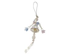 [Mllepjdh] Colgante de cristal de campanilla de viento de medusa delicado de moda lirio diseño de flores accesorios móviles uso diario acrílico llavero decoración, フリーサイズ
