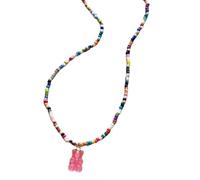 Mllepjdh] Collar con colgante de oso colorido