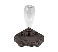 Mllepjdh Comedero automático para tortugas, dispensador de animales pequeños, plato esquinero de terrario para cuencos elevados de acero inoxidable