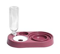 Mllepjdh Comedero y bebedero desmontable antivuelco para mascotas, fuente de agua antifugas, cuenco elevado inclinado para mascotas