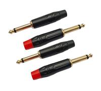 Mllepjdh Conector de soldadura estéreo de 6,35 mm para micrófonos de guitarra, cable de altavoz, adaptador de sonido de 6,35 mm, salida de sonido simple