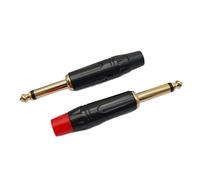 Mllepjdh Conector de soldadura estéreo de 6,35 mm para micrófonos de guitarra, cable de altavoz, adaptador de sonido de 6,35 mm, salida de sonido simple
